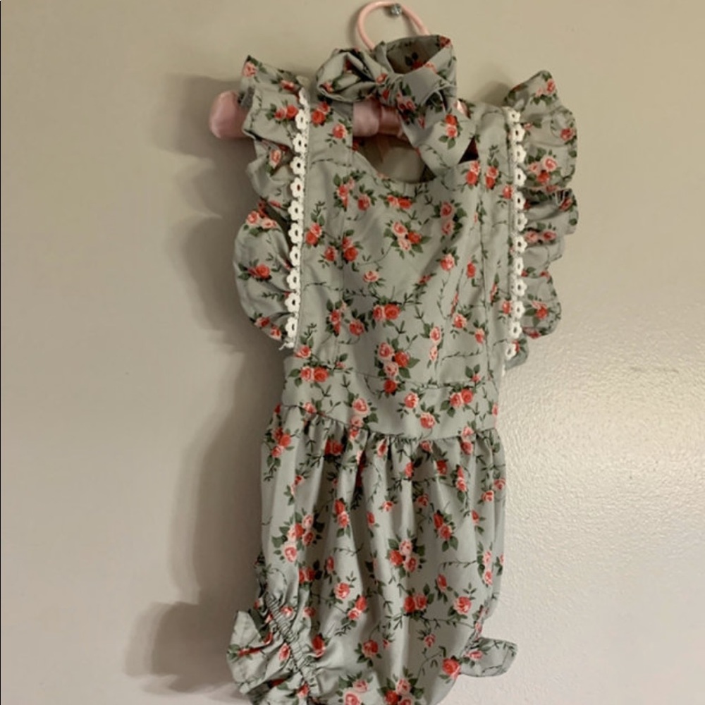 18/24 mo bubble with headband tie